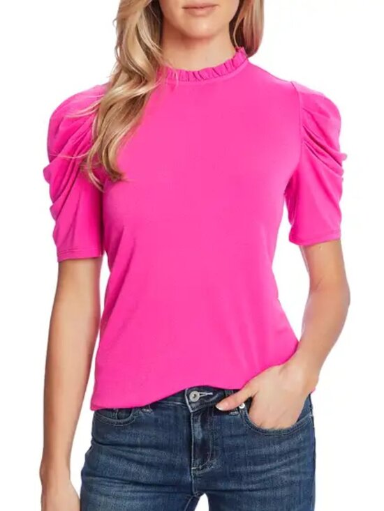 CeCe Tops - CeCe 3/4 Puff Sleeve Blouse